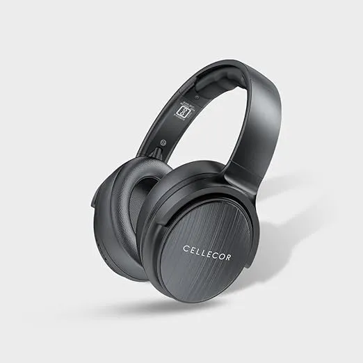 Cellecor Cruzio Wireless Headphones with 18 Hours Playback Time, 40mm drivers, Superior Bass Sound, Foldable & Portable Design and Bluetooth and Aux Connectivity.