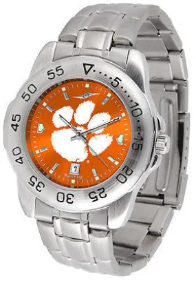 Clemson Tigers Men's Stainless Steel Sports AnoChrome Watch