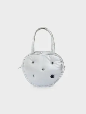 COLLER APPLE TOTE BAG SILVER