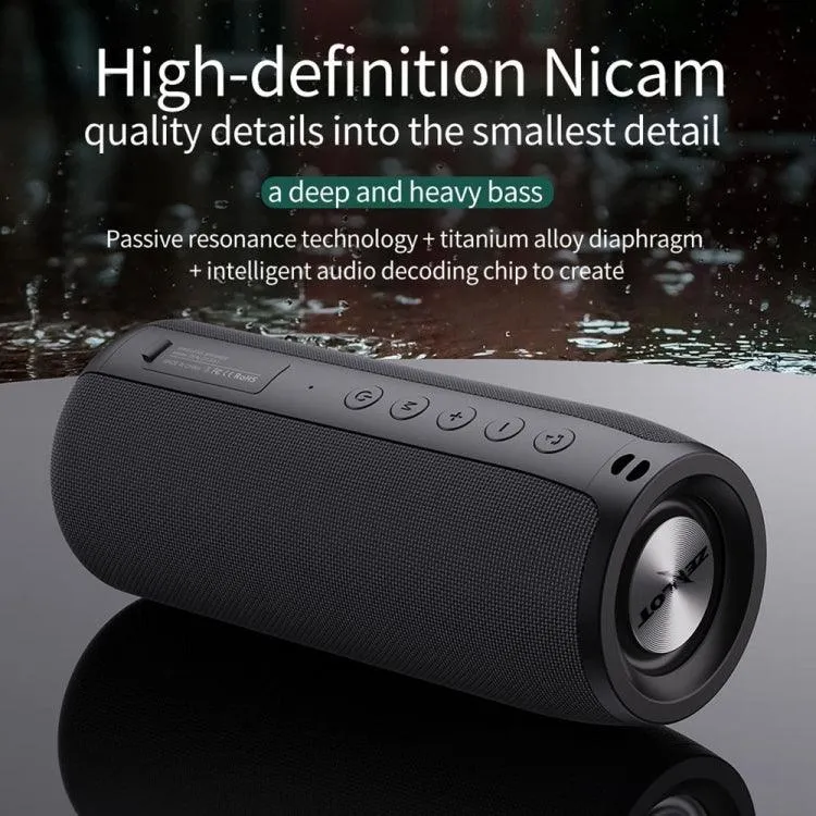 Compact Wireless Stereo Speaker with Built-in Mic, Hands-Free Calling, and Multiple Playback Options