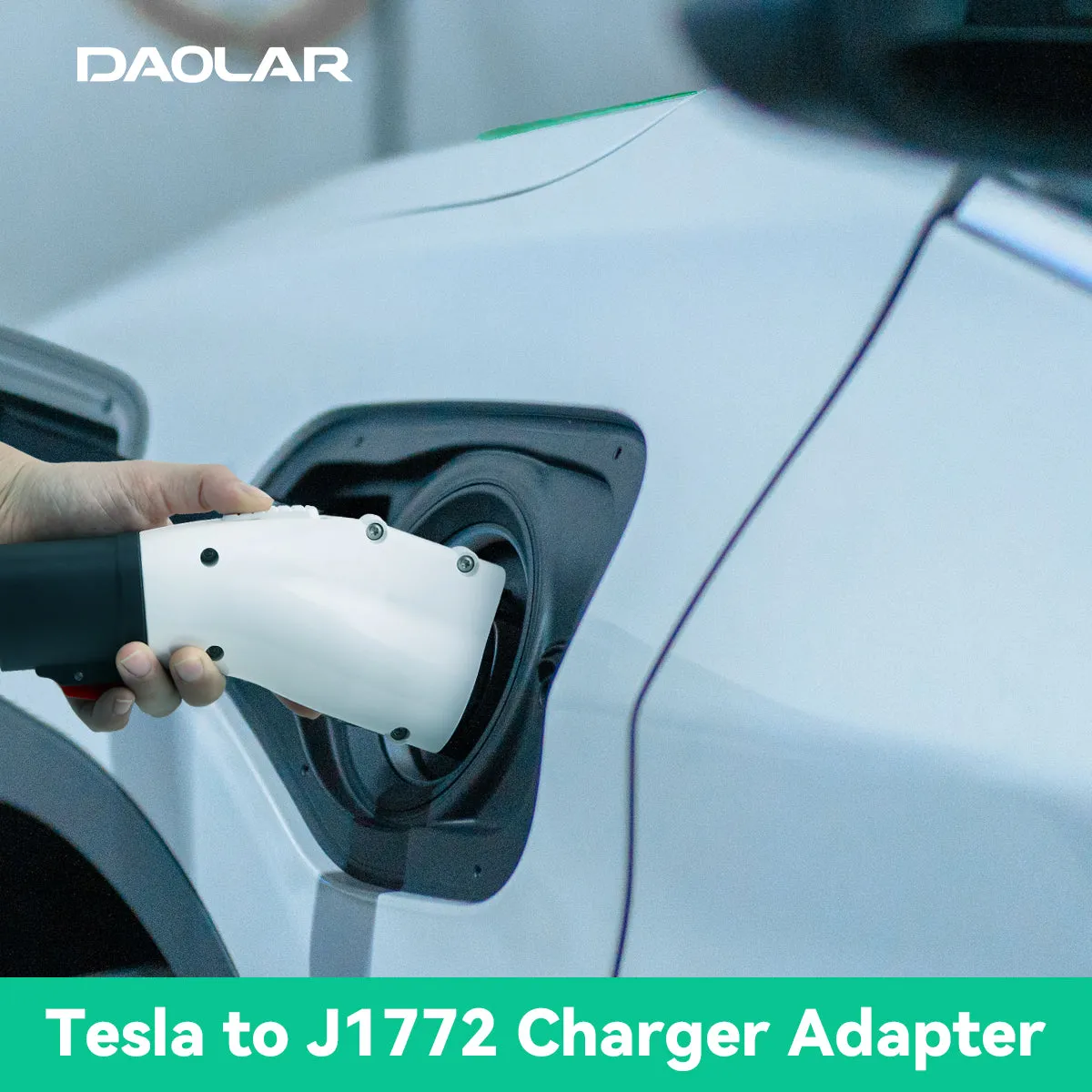 Daolar Tesla to J1772 Adapter, Max 60A 250V J1772 EV Charging Adapter, Compatible with Tesla High Powered Wall Connector with Anti-Drop Buckle