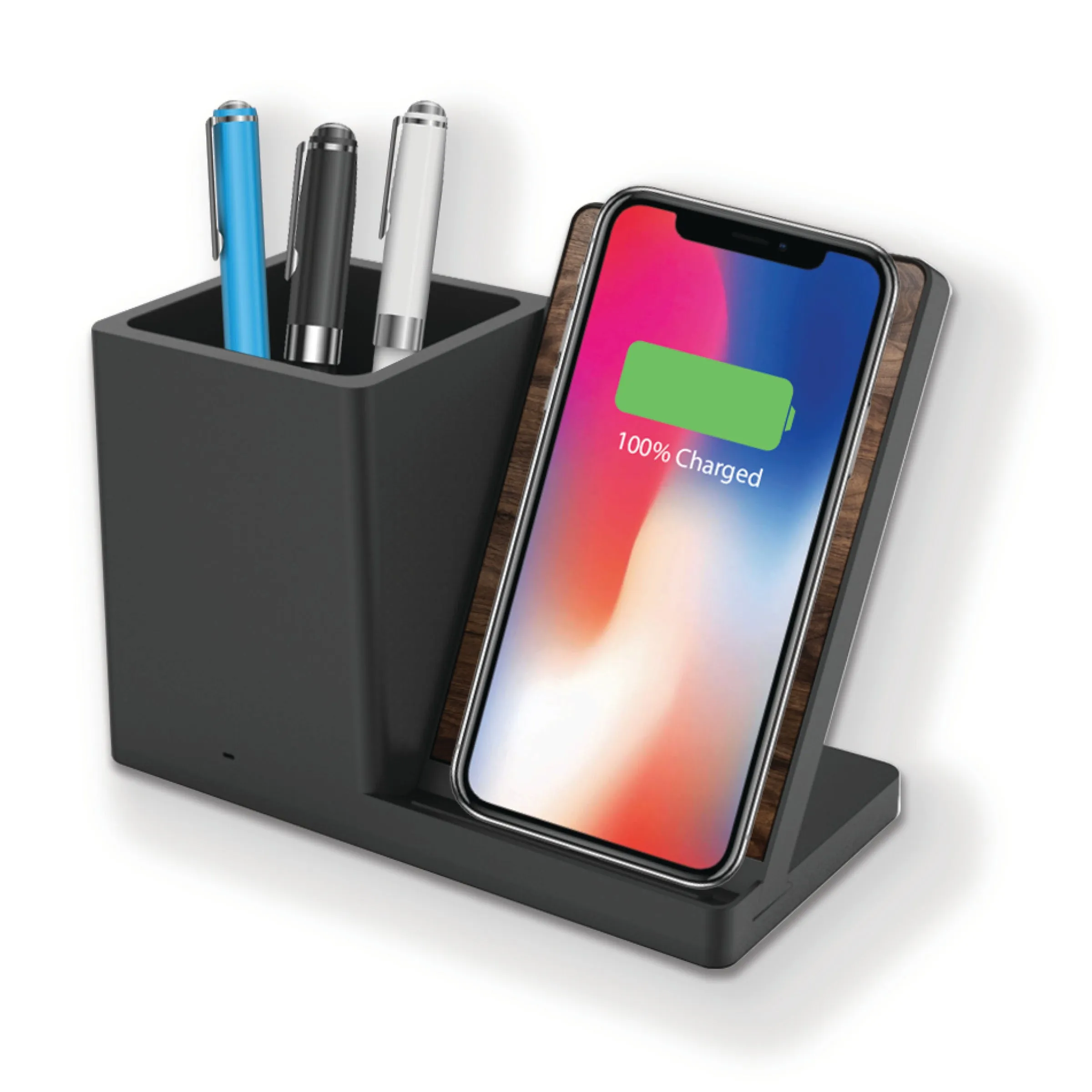 Desktop Wireless Charging Stand & Pen Holder