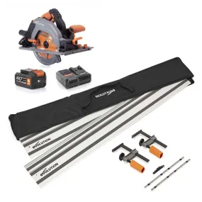 Evolution R185CCSX-Li 185mm Cordless Circular Saw & ST2800-G2 Universal 2.8m Track Bundle