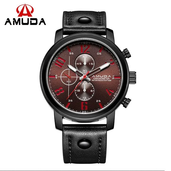 Fashion Brand AMUDA Watches Men Quartz-Watch Male Casual Analog Sports Wrist Watches Relogio Masculino Montre Homme