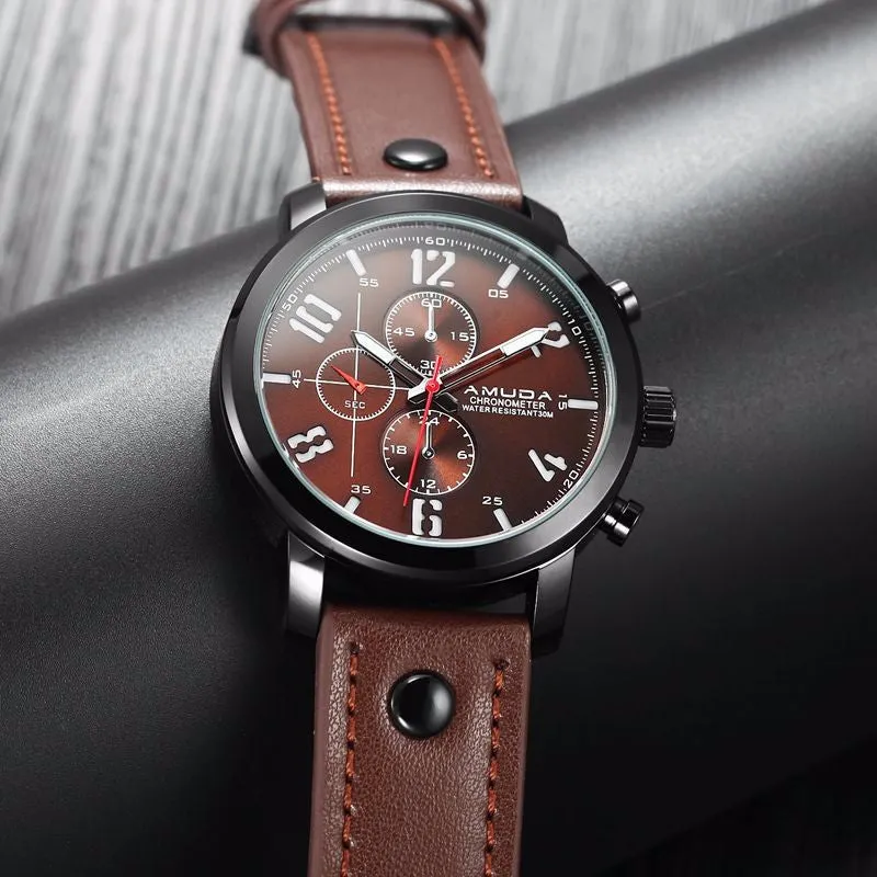 Fashion Brand AMUDA Watches Men Quartz-Watch Male Casual Analog Sports Wrist Watches Relogio Masculino Montre Homme