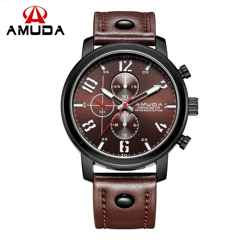 Fashion Brand AMUDA Watches Men Quartz-Watch Male Casual Analog Sports Wrist Watches Relogio Masculino Montre Homme