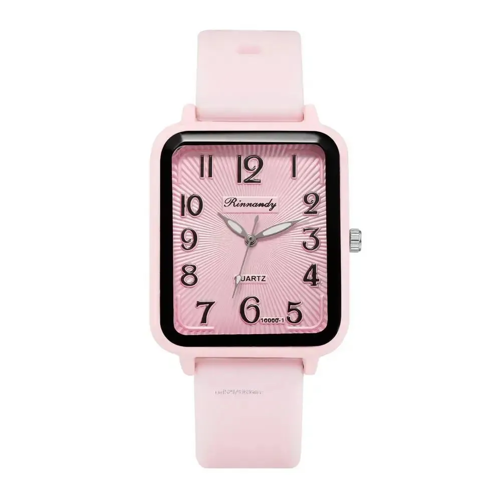 Fashion Lady Hot Sales Brands Watches Leisure Rectangle Digital Simple Women Quartz Watch Sports Silicone Strap Ladies Clock