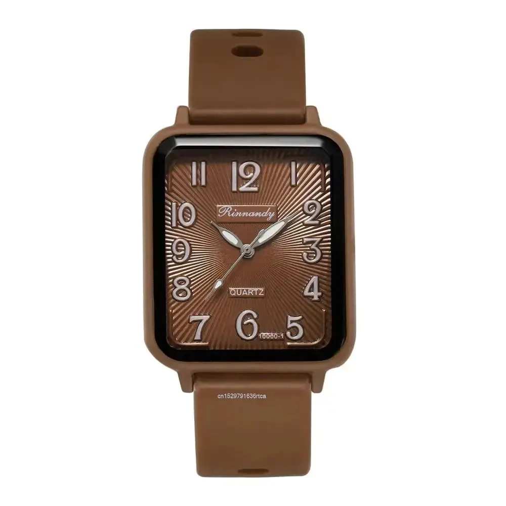 Fashion Lady Hot Sales Brands Watches Leisure Rectangle Digital Simple Women Quartz Watch Sports Silicone Strap Ladies Clock