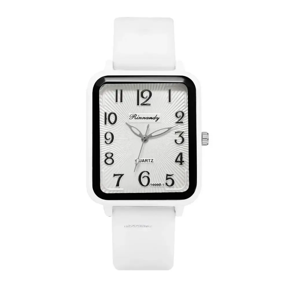 Fashion Lady Hot Sales Brands Watches Leisure Rectangle Digital Simple Women Quartz Watch Sports Silicone Strap Ladies Clock