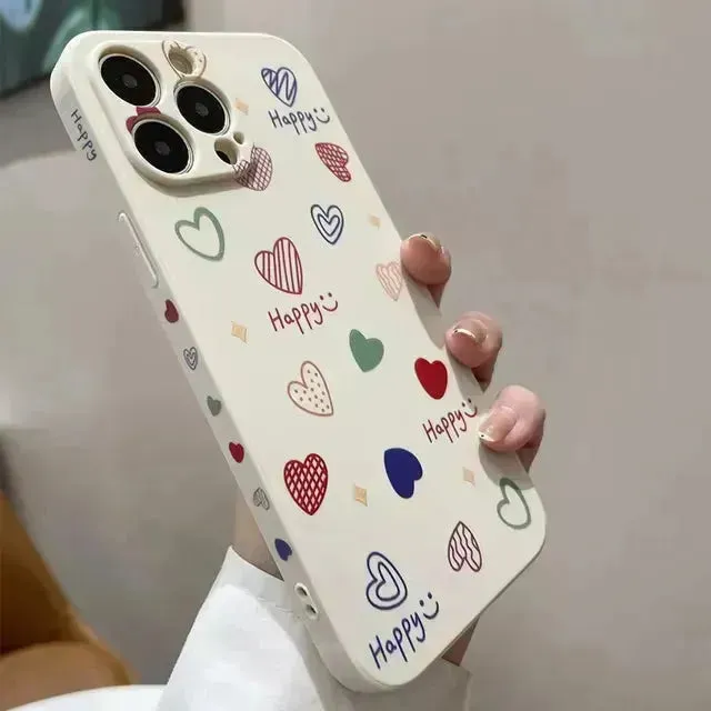 Fashion Rainbow Heart Phone Case (For iPhones)