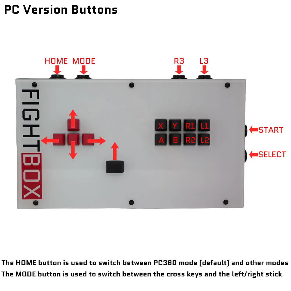 FightBox F5 All Keyboard Leverless Arcade Game Controller