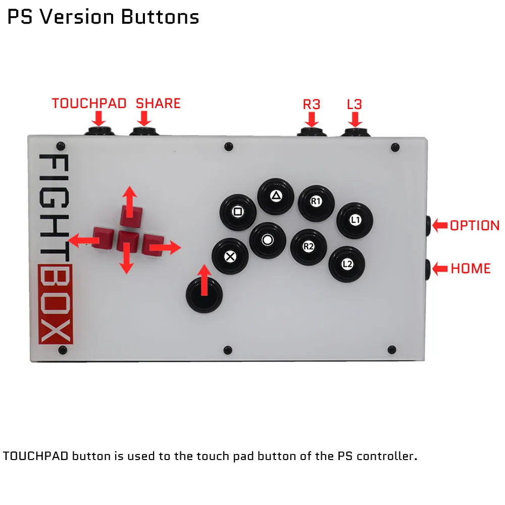 FightBox F7 Keyboard Button Leverless Arcade Game Controller