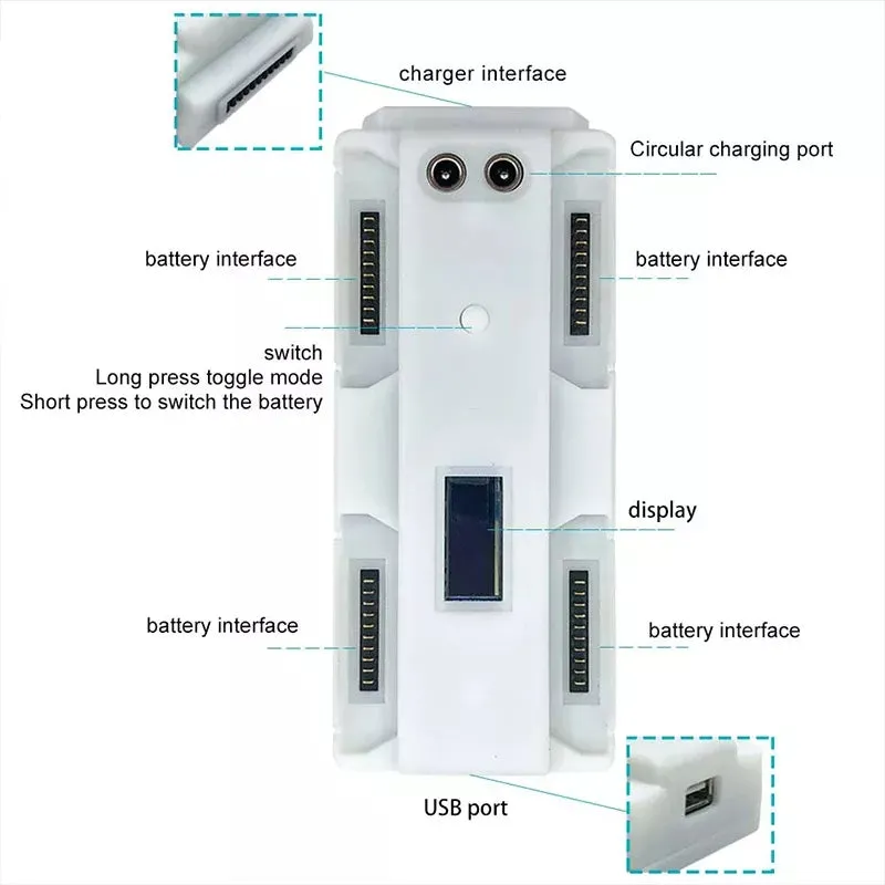 FIMI X8SE 2022 V2 Drone Battery Charging Hub Charger Smart Charging Manager Multi-Function Battery Maintenance Accessories