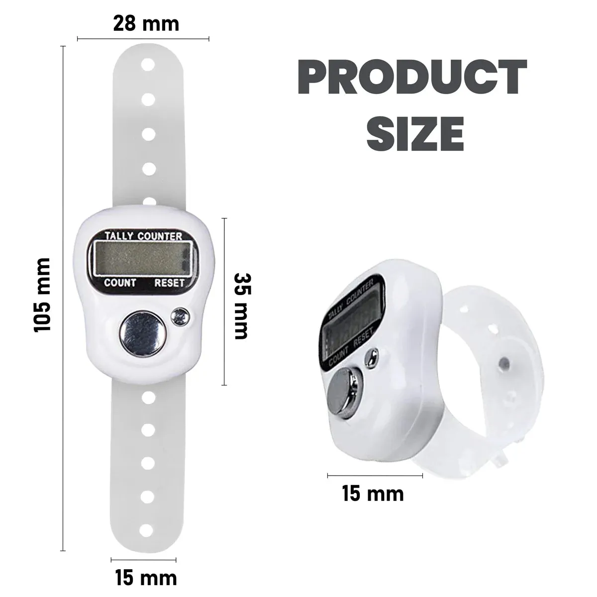 Finger Tally Counter - 4 Inches | Ring Tally Counter/ Finger Clicker Counter