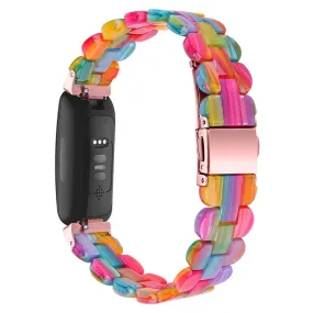 Fitbit Inspire 2 / Inspire HR oval resign watch strap - Rainbow