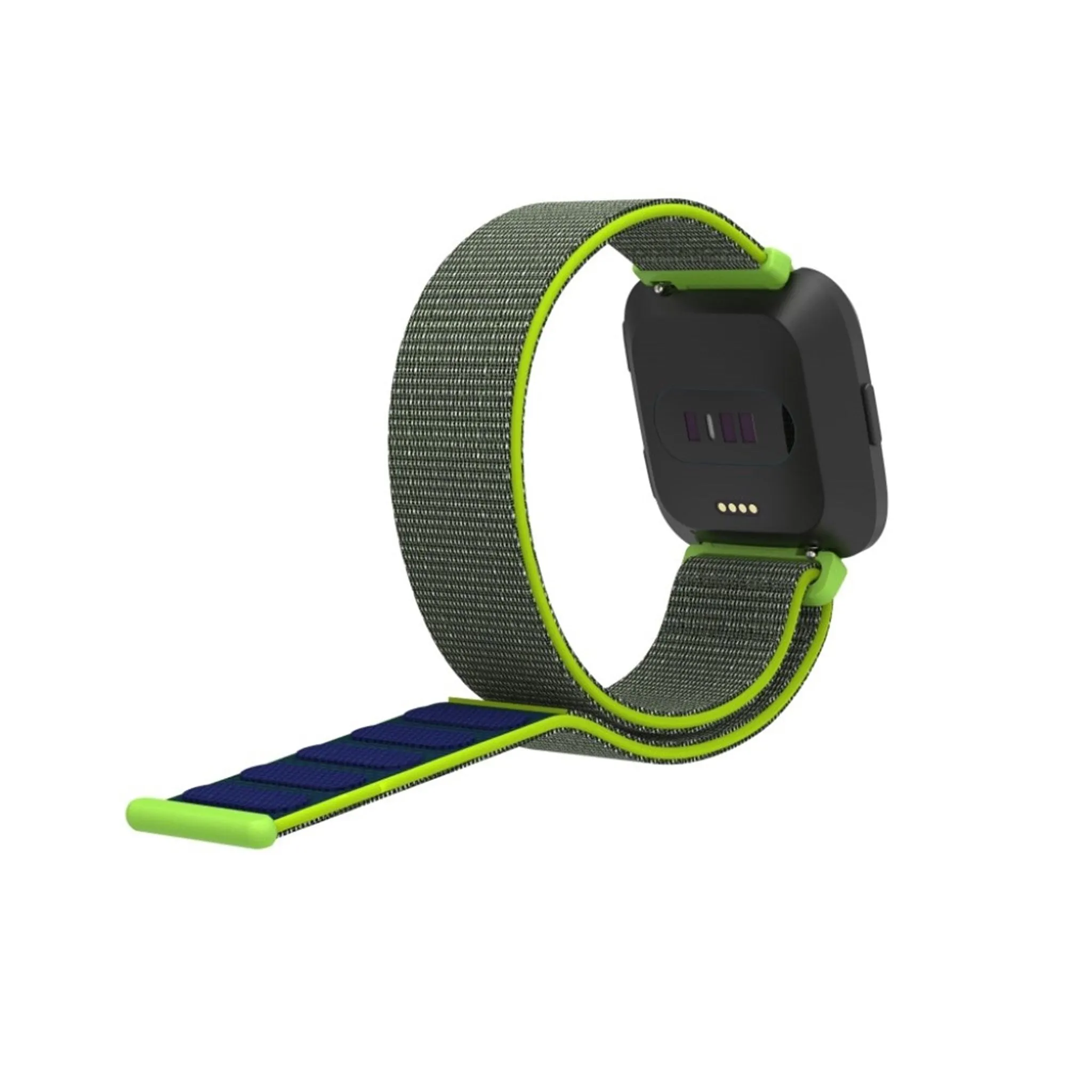 Fitbit Versa velcro closure flexible watchband - Yellowgreen