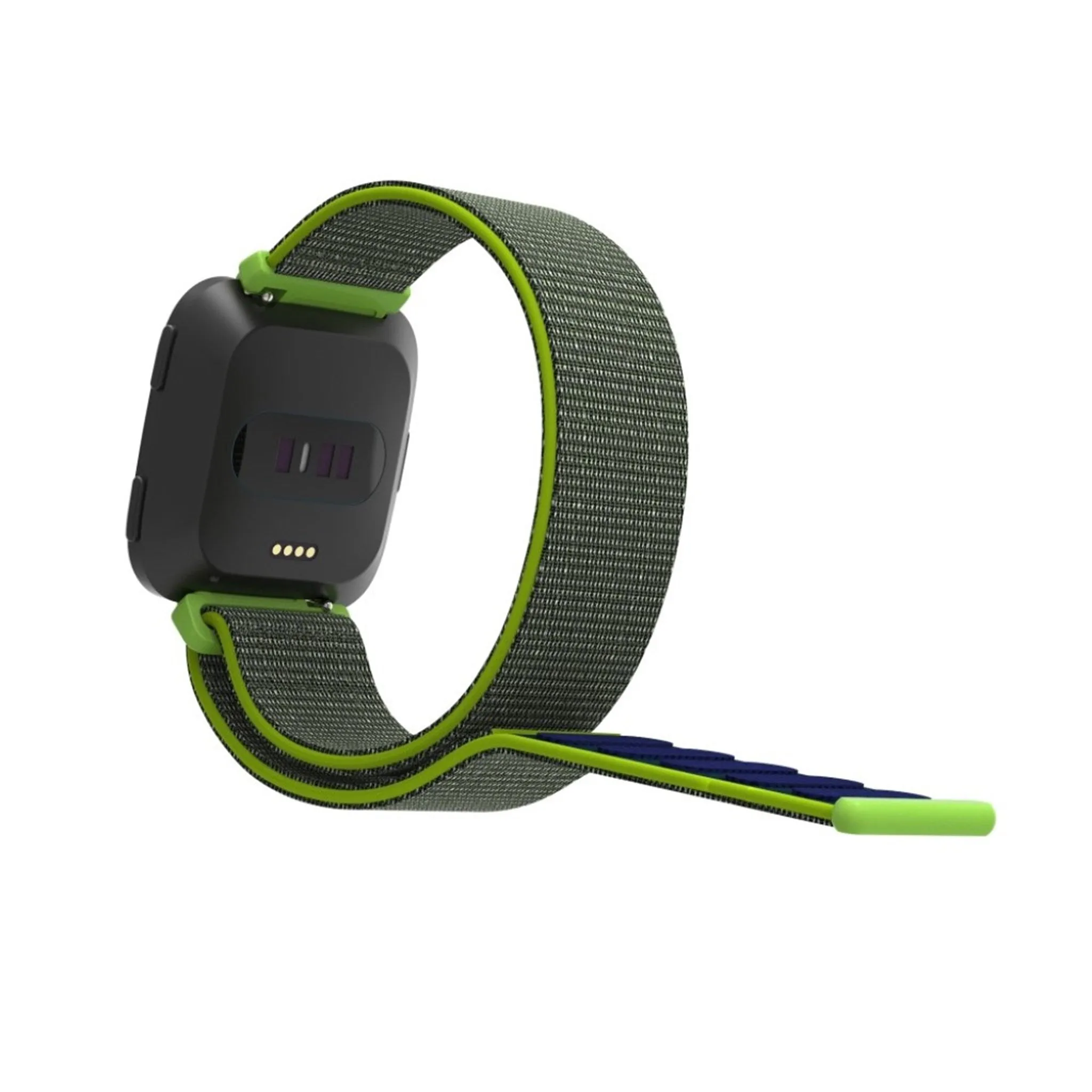 Fitbit Versa velcro closure flexible watchband - Yellowgreen