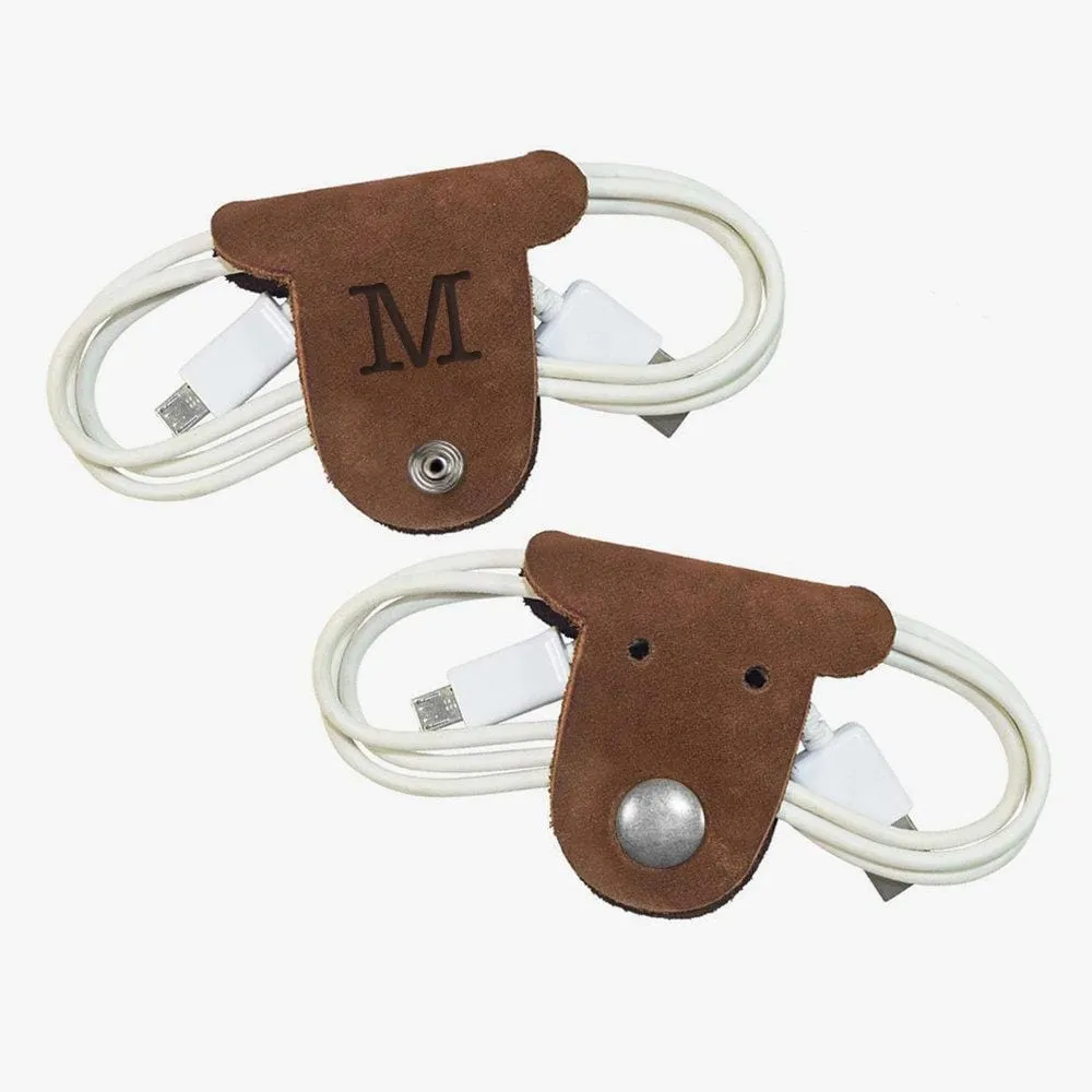 Flash Sale - Custom Initial Kids Leather Puppy Cord Holder