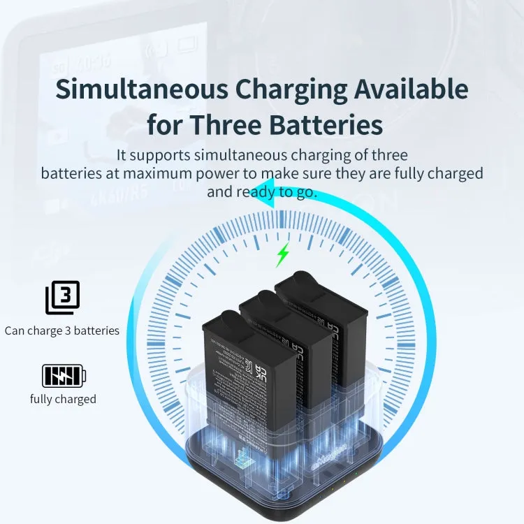 For DJI Osmo Action 4 / 3 AMagisn Battery Charger Seat