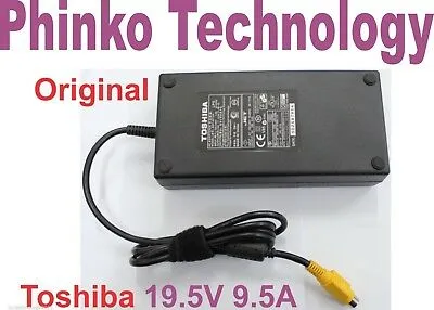 Genuine Toshiba 180W Charger AC Adapter 19V 9.5A for Qosmio PA-1900-05