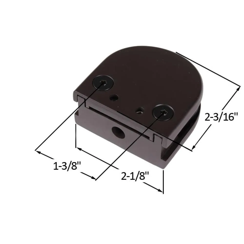 Glass Round Top Clamps - Oil Rubbed Bronze