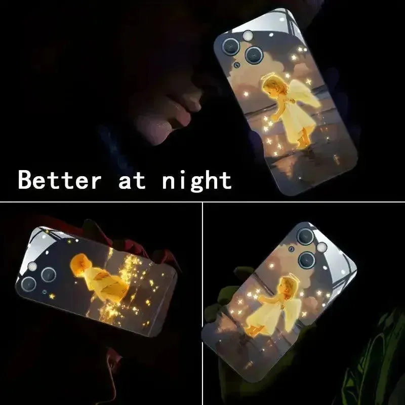 Glowing Halloween Theme Smart Voice Controlled Cover (For iPhone)