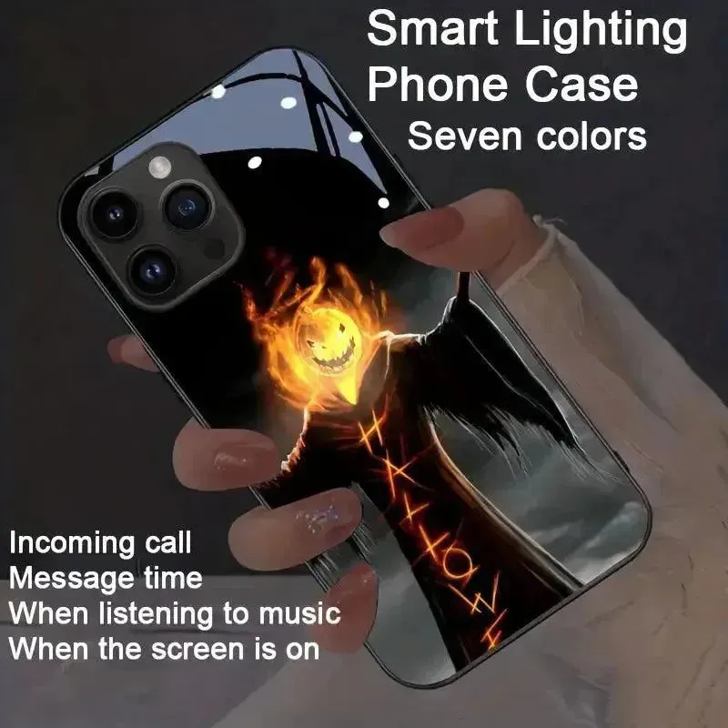 Glowing Halloween Theme Smart Voice Controlled Cover (For iPhone)