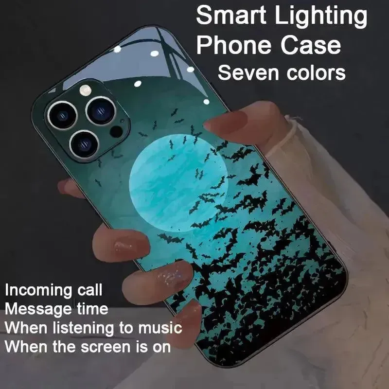 Glowing Halloween Theme Smart Voice Controlled Cover (For iPhone)