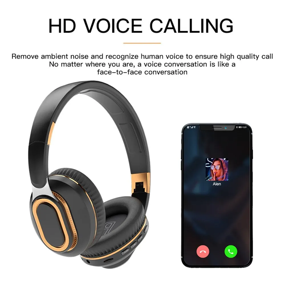 H7 Tv Bluetooth Headphones Wireless Headphon with Mic USB Adaptor Headset Noise Cancelling Stereo Foldable Bass for TV Earphone