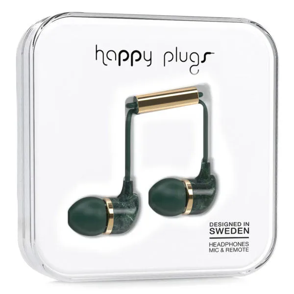 Happy Plugs In-Ear - Jade Green Marble (UNIK Edition)