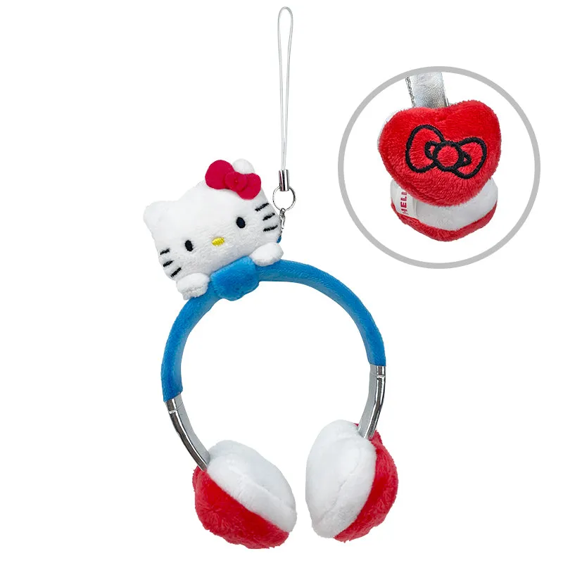 Hello Kitty Plush Headphones Bag Charm