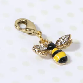 Honey Bee Traveler's Notebook Charm with Rhinestone Accents