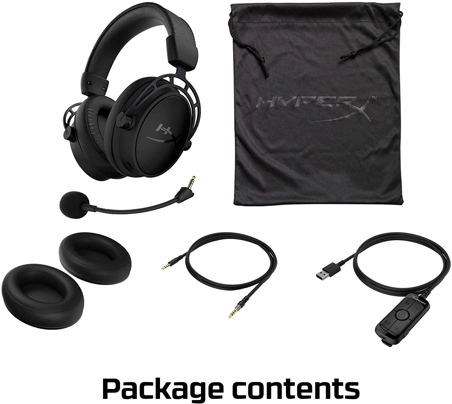 HyperX HX-HSCAS-BK/WW Cloud Alpha S - PC Gaming Headset, 7.1 Surround Sound, Noise Cancelling Microphone for PC, Xbox One and Mobile Devices