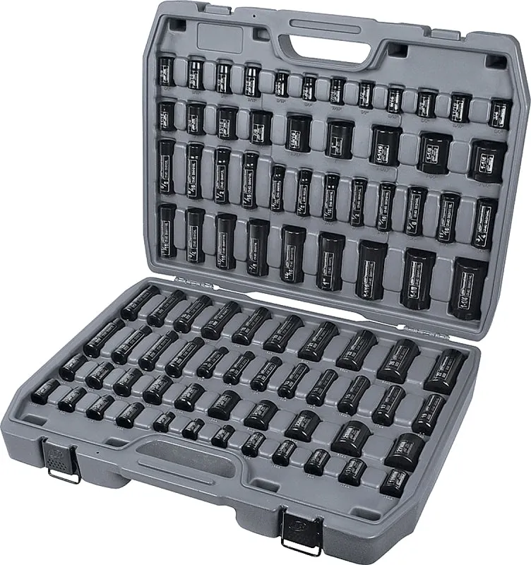 Ingersoll Rand SK34C86N Socket Set, Chrome Molybdenum Steel, Specifications: 1/2, 3/8 in Drive :SET: QUANTITY: 1