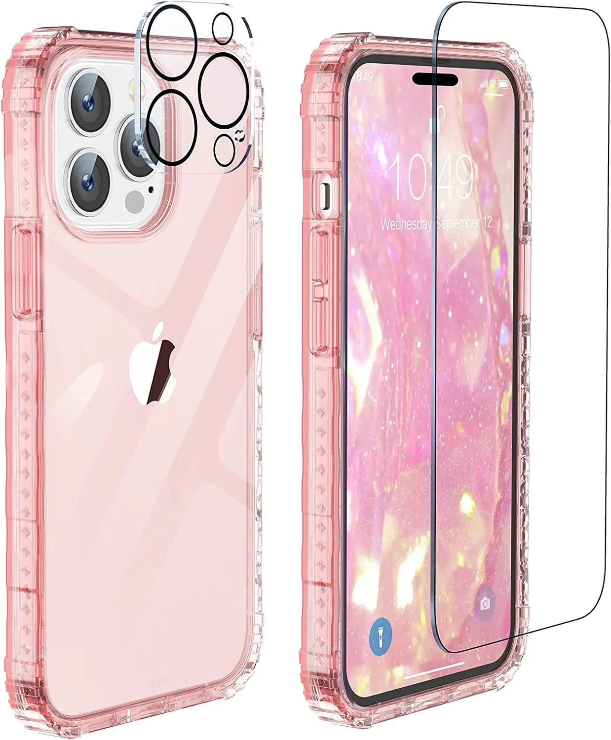 iPhone 14 Pro Max Case Women, Ultra-Thin 14 Pro Max Case Resistant-Pink