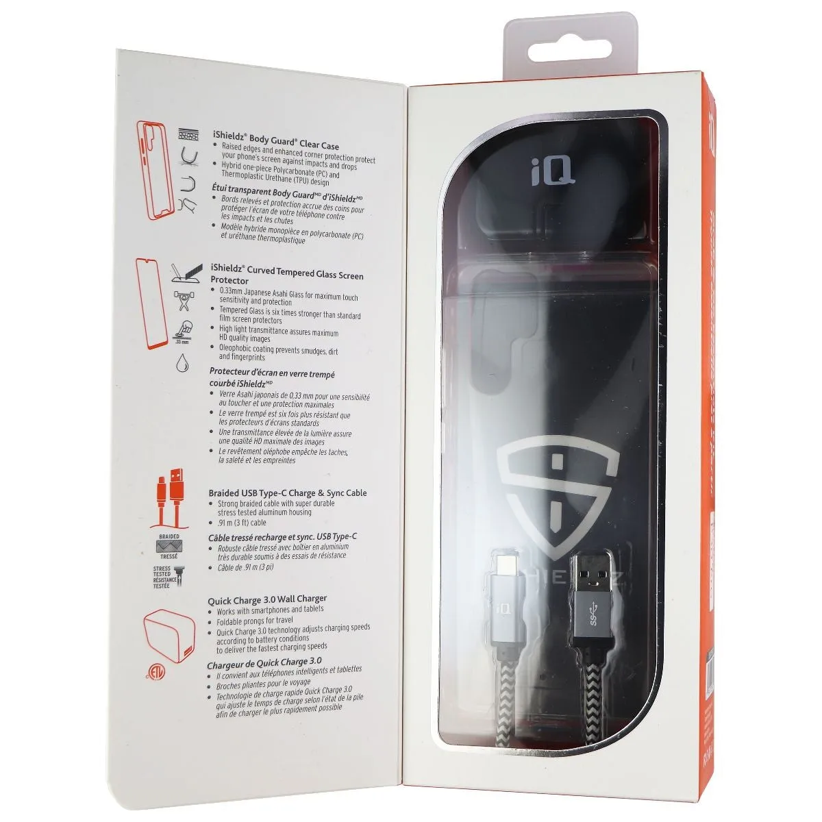 iQ Grab & Go Essentials Kit Charger & Case for Huawei P30 Pro Smartphones