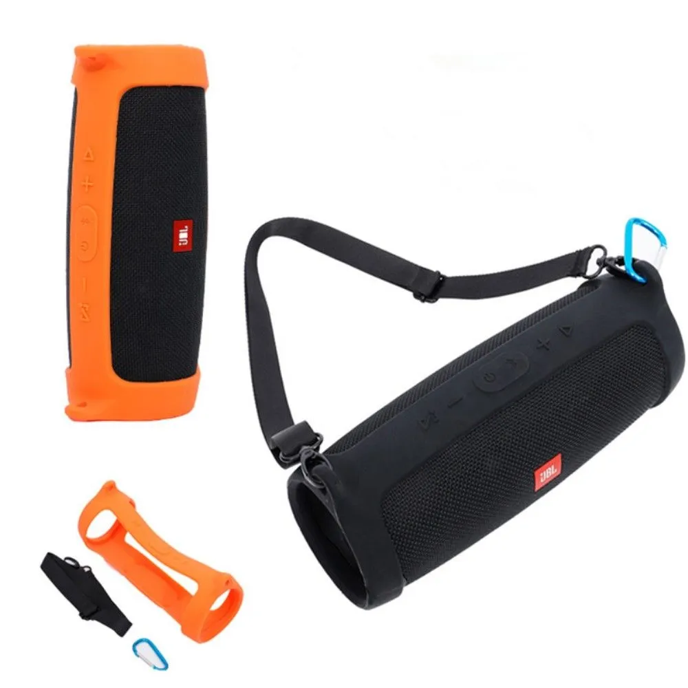 JBL Charge 4 silicone case   shoulder strap - Orange