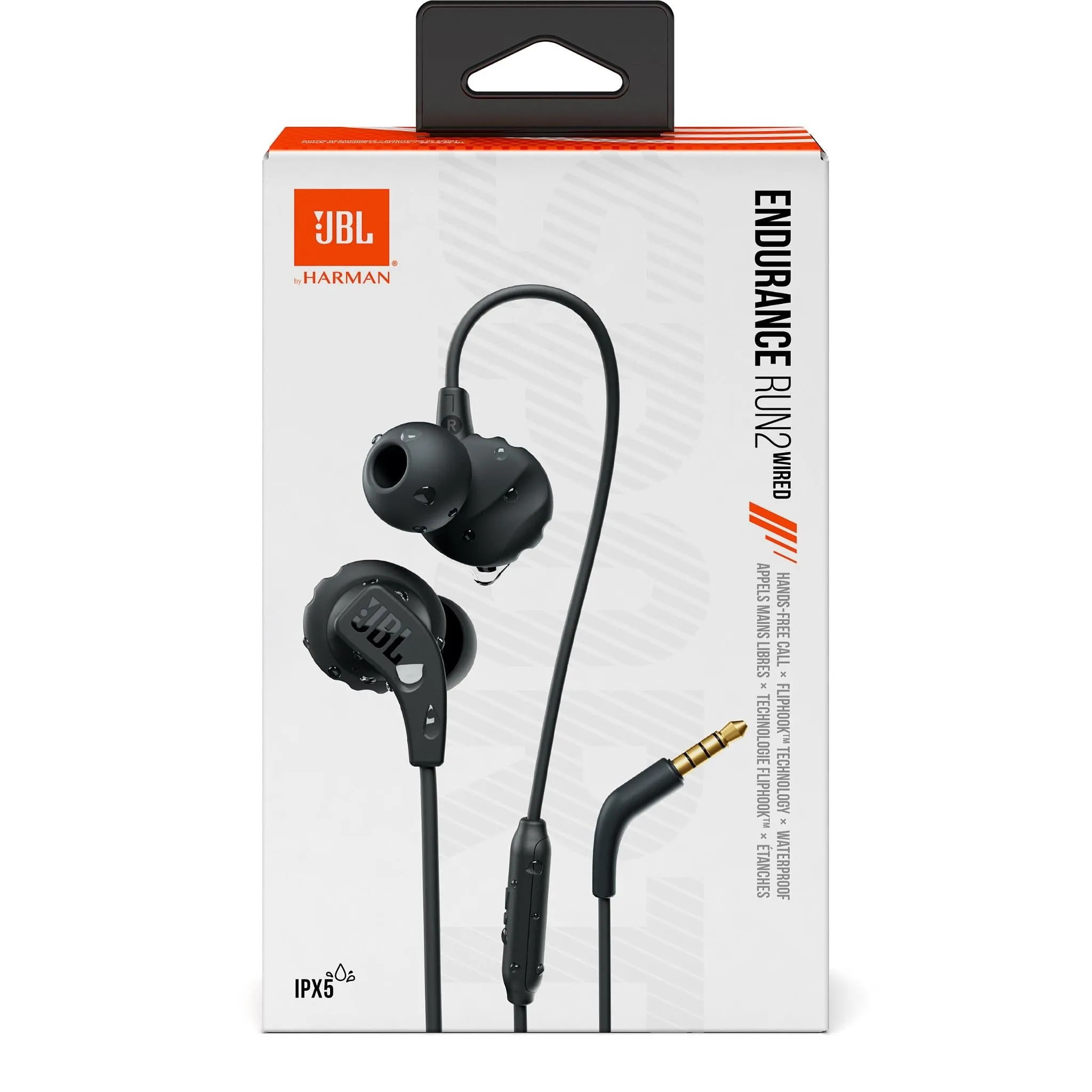 JBL Endurance Run 2 Wired In-Ear Headphones (Black)