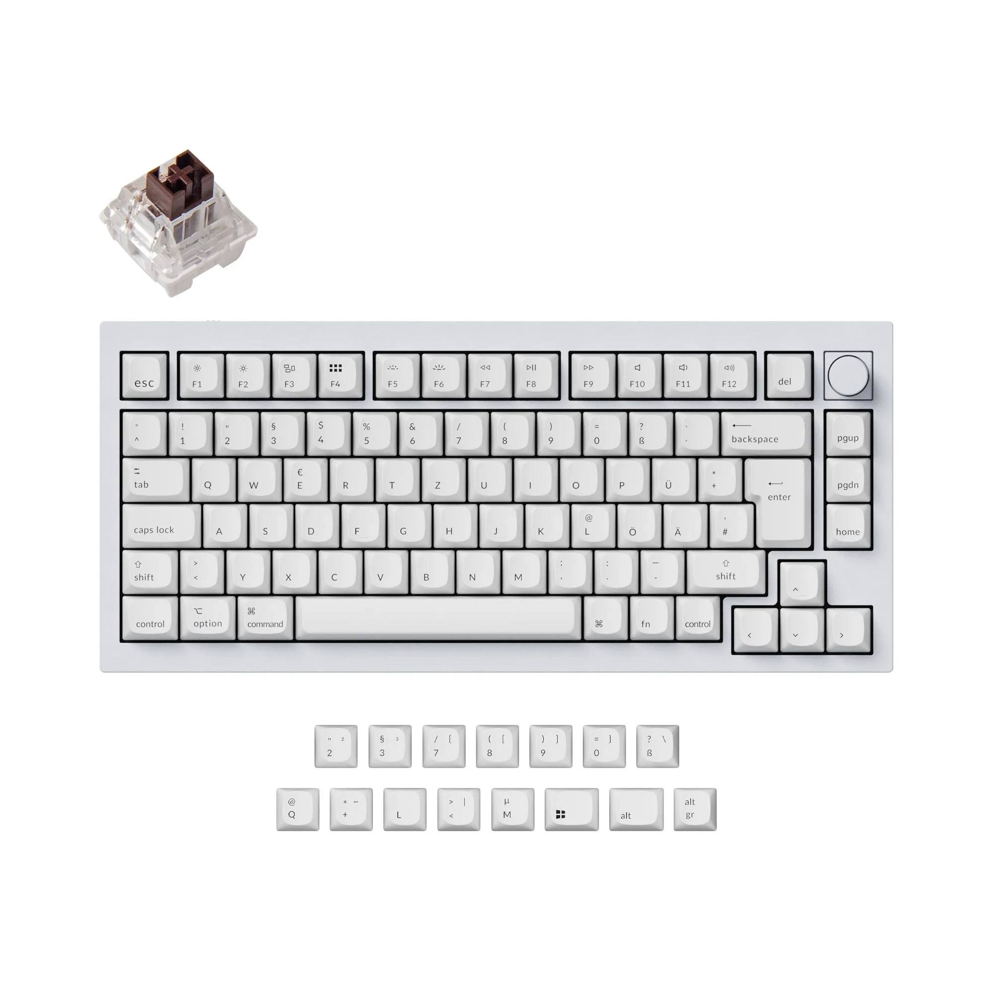 Keychron Q1 QMK Custom Mechanical Keyboard ISO Layout Collection - Version 1