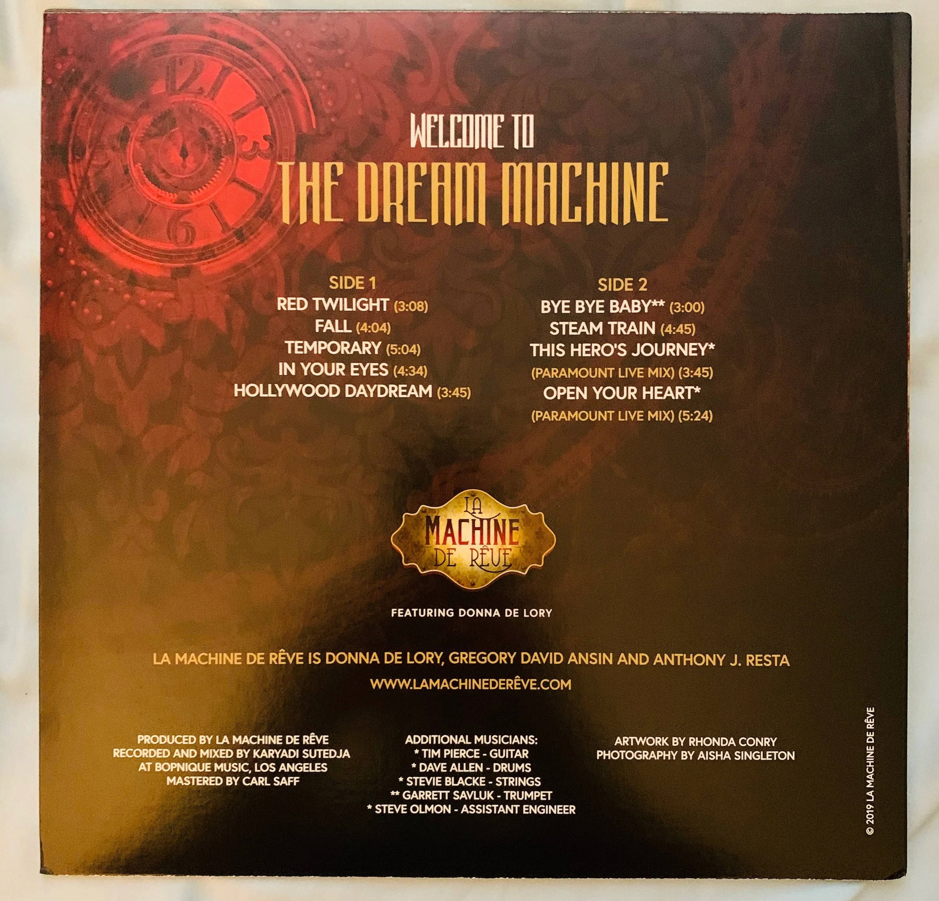 La Machine de Reve ft: Donna De Lory - Welcome To The Dream Machine (Limited LP VINY) Signed by Donna   FREE 7" colored vinyl "OPEN YOUR HEART".