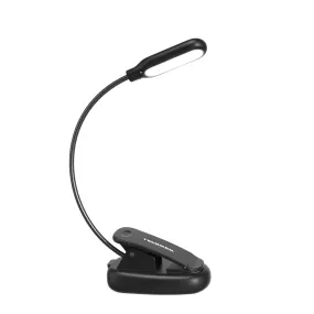 LED Clip On Book Reading Light Dimmable with Battery & USB Operated