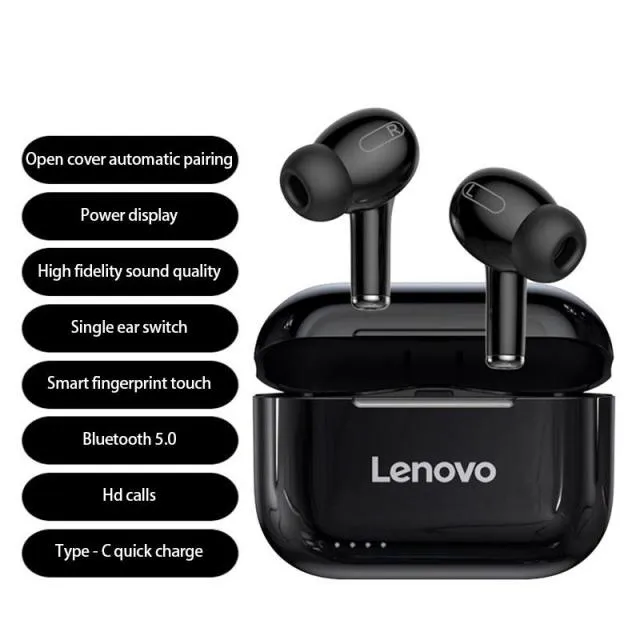 Lenovo LP1S Bluetooth Earphone HD Stereo noise cancelling Wireless Headset Sports TWS Earbuds HiFi With Mic Wireless earbuds