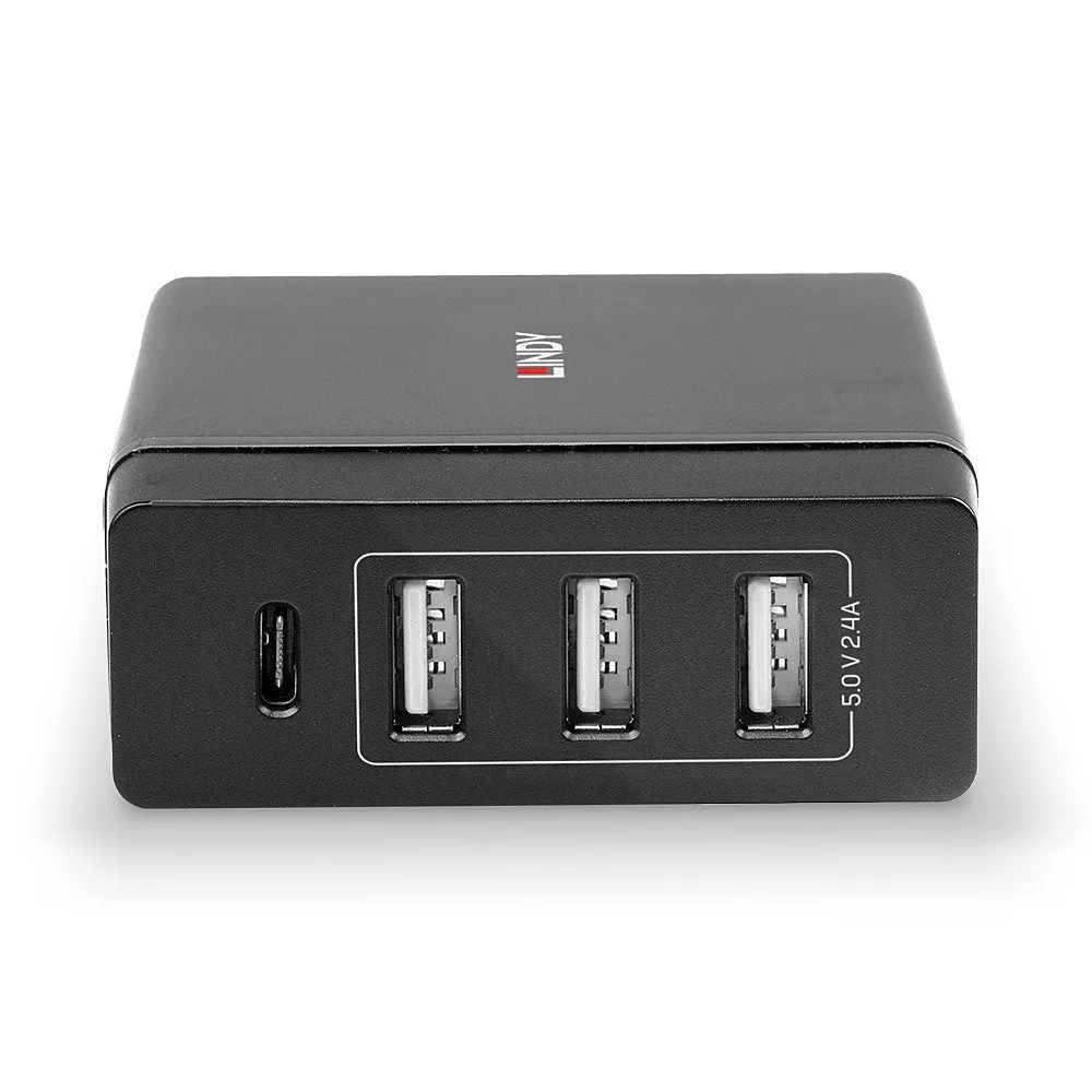 Lindy Power Adapter - 3 X Usb Type A, 24 Pin Usb-C - 72 Watt