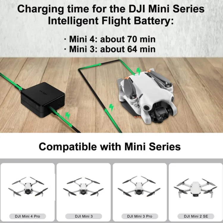 LKTOP 100W USB-C / Type-C Desktop Charger Adapter For DJI Mini Series/Air 3/Mavic 3 Series Battery(US Plug)