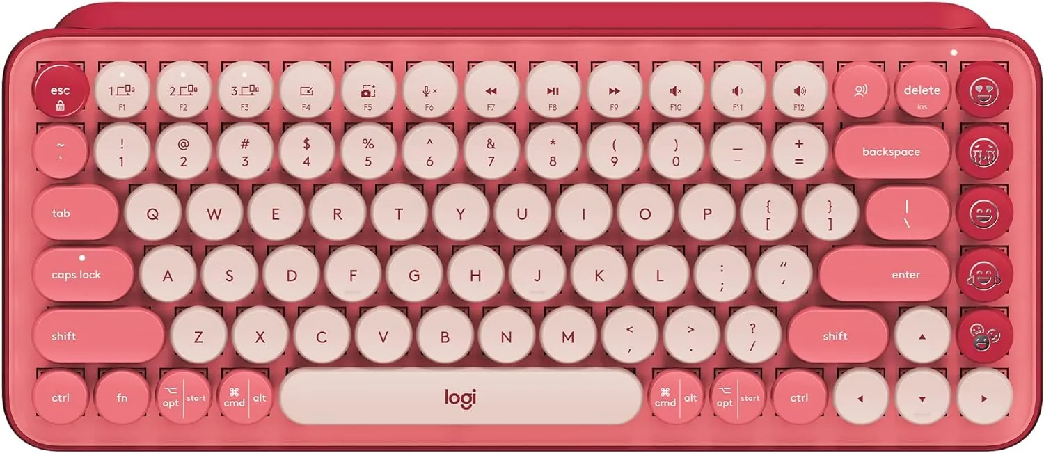 Logitech POP KEYS 無線藍牙機械鍵盤 - Heartbreaker Rose 魅力桃色 920-010579 原裝行貨