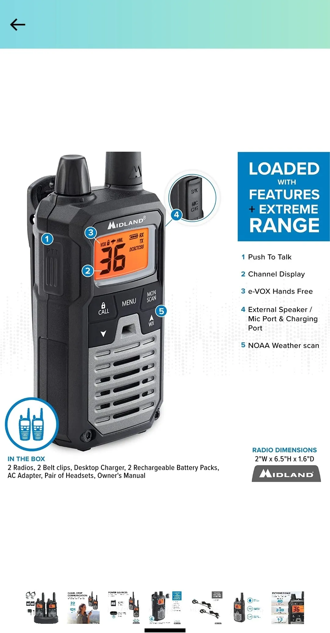 Long Range Walkie Talkie (Black)