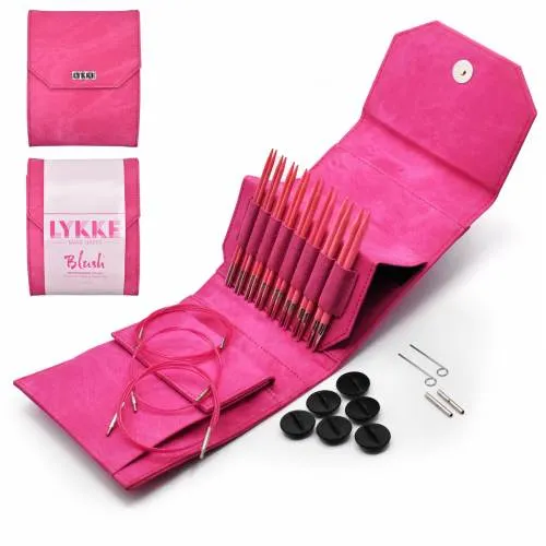 Lykke Blush 5" Interchangeable Circular Needle Set | With Carrying Case