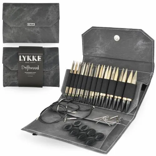 Lykke Driftwood 5" Interchangeable Circular Needle Set | With Carrying Case