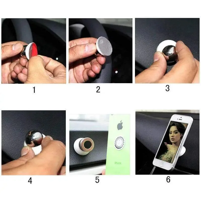 Magnetic Car Cell Phone Holder Mount Dash 360 Rotating For iPhone GPS-Car Phone Holder