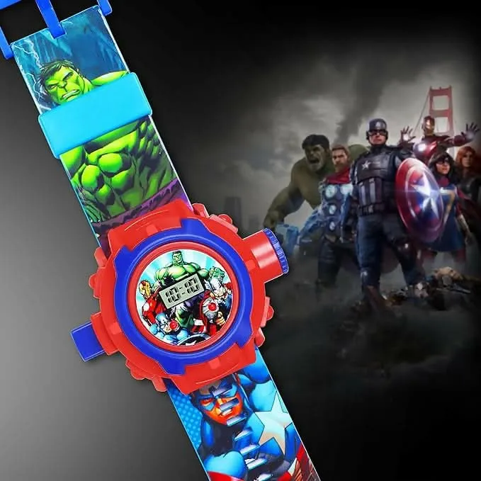 Marvel Avengers Digital Watch with 24 Image Projection – Fun for Boys & Girls!